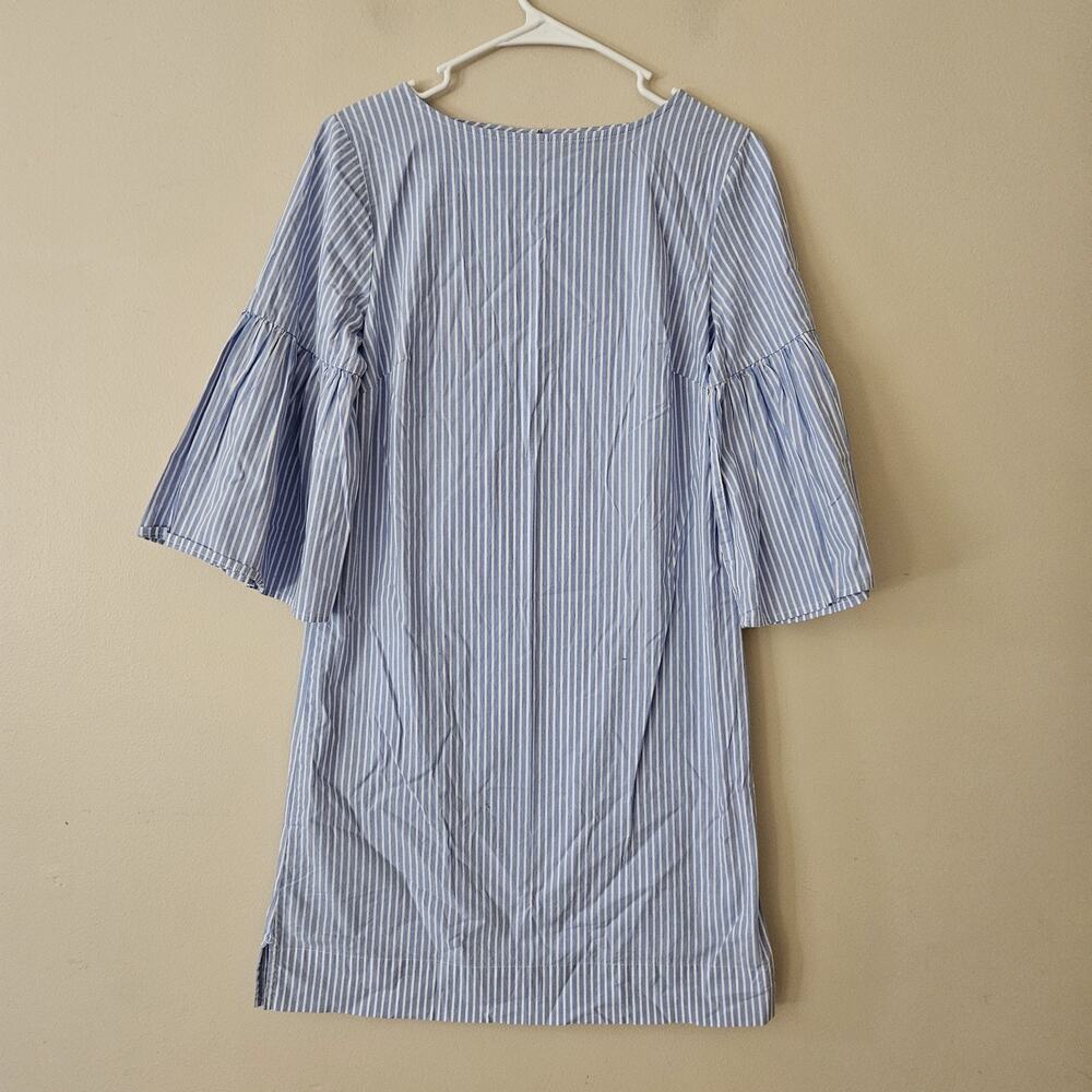 Chaps Blue White Striped Dress Womens Size Small